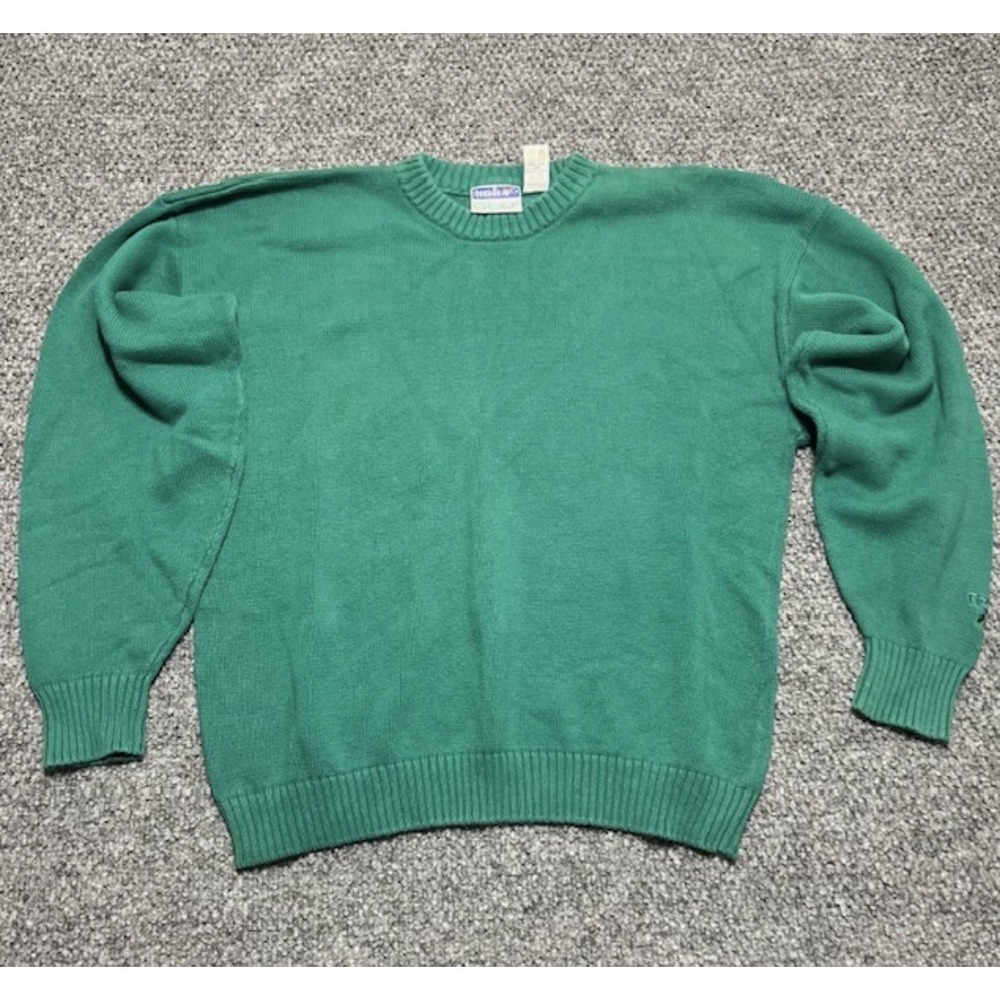 Reebok Golf Green Knit Crew Neck Pullover Sweater Men's XL